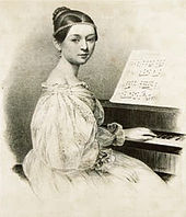 La compositora Clara Schumann al piano