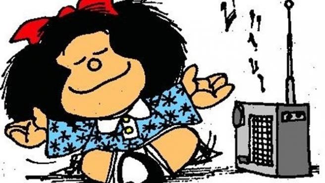 Mafalda escuchando música